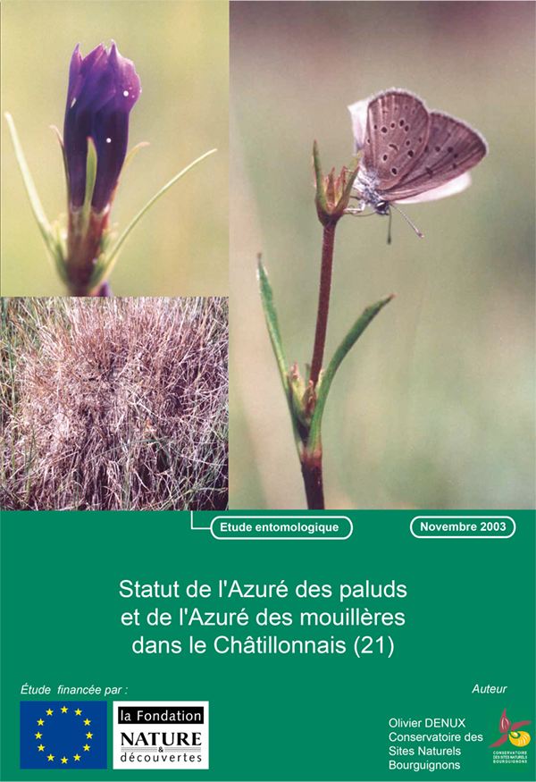 rapport Olivier DENUX CEN Bourgogne sur le statut de l'Azuré des paluds et de l'aZuré des mouillères dans le Chatillonnais (Cote d'Or 21)