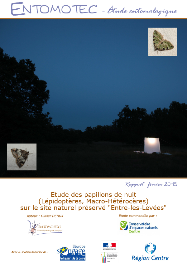 rapport Olivier Denux - Entomotec, sur l'étude des papillons de nuits sur le site naturel préservé Entre-les-Levées
