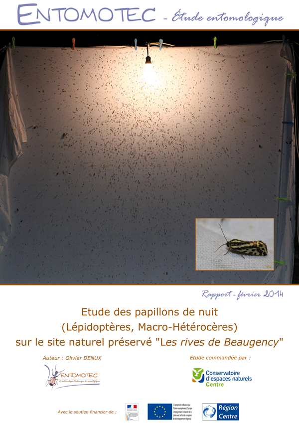 rapport Olivier Denux - Entomotec, sur l'étude des papillons de nuit sur le site naturel préservé les rives de Beaugency